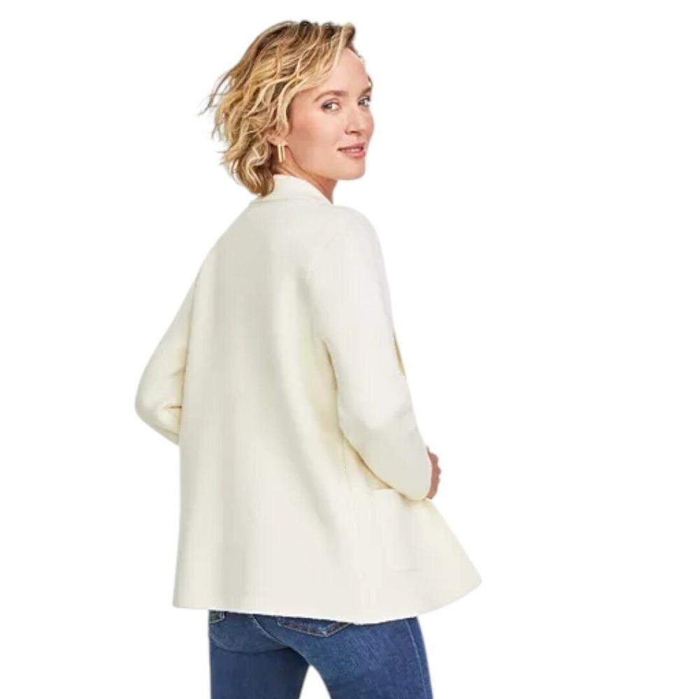 On 34th Women's Sweater Blazer Alabaster 1X‎ - Picture 2 of 7